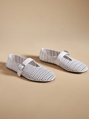 Jeffrey Campbell Mary Jane Shelly Flats White